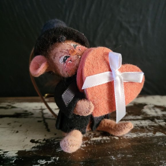 Tiny Annalee Dolls Valentine's Day Mouse Sweetheart Couple Mouse Couple c.1995 - Picture 2 of 8